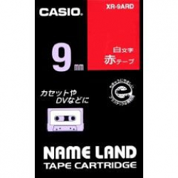 商品画像:ネームランドテープ(9mm/赤に白字/長さ8m) XR-9ARD