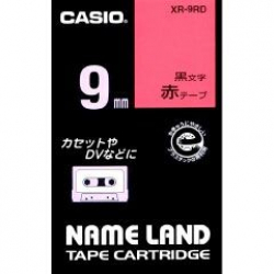 商品画像:ネームランドテープ(9mm/赤に黒字/長さ8m) XR-9RD