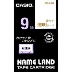 商品画像:ネームランドテープ(9mm/透明に金字/長さ8m) XR-9XG