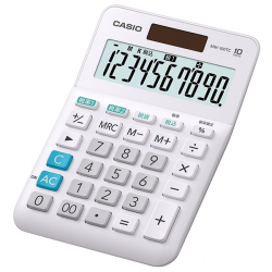 商品画像:カシオ W税率電卓 ミニジャストタイプ ホワイト 10桁 MW-100TC-WE-N