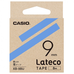 商品画像:Lateco用テープ 9mm 青/黒文字 XB-9BU
