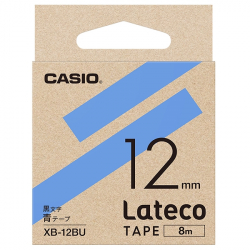 商品画像:Lateco用テープ 12mm 青/黒文字 XB-12BU