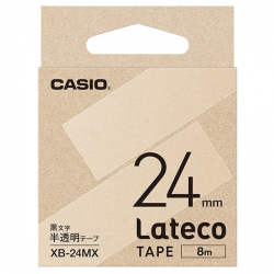 商品画像:Lateco用テープ 24mm 半透明/黒文字 XB-24MX