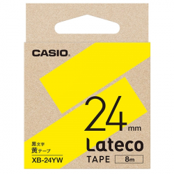 商品画像:Lateco用テープ 24mm 黄/黒文字 XB-24YW