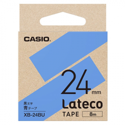 商品画像:Lateco用テープ 24mm 青/黒文字 XB-24BU