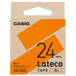 商品画像:Lateco用テープ 24mm オレンジ/黒文字 XB-24EO