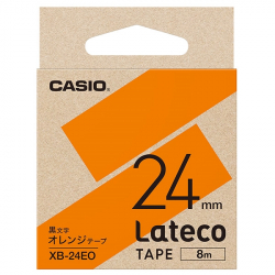 商品画像:Lateco用テープ 24mm オレンジ/黒文字 XB-24EO