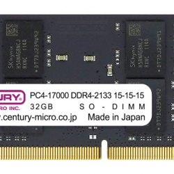 商品画像:NT用 PC4-17000 DDR4-2133 260pin SODIMM 2RK 1.2v 32GB CB32G-SOD4U2133