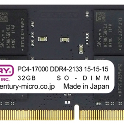センチュリーマイクロ> NT用 PC4-17000 DDR4-2133 260pin SODIMM 2RK