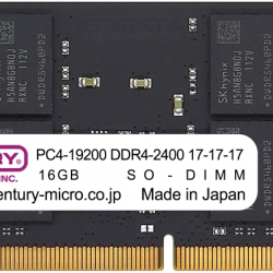 商品画像:NT用 PC4-19200 DDR4-2400 260pin SODIMM 2RK 1.2v 32GBKit(16GBx2) CB16GX2-SOD4U2400