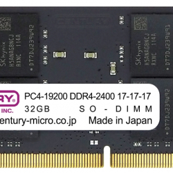 商品画像:NT用 PC4-19200 DDR4-2400 260pin SODIMM 2RK 1.2v 64GBKit(32GBx2) CB32GX2-SOD4U2400