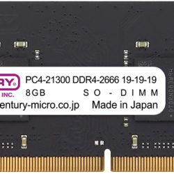 商品画像:NT用 PC4-21300 DDR4-2666 260pin SODIMM 1RK 1.2v 16GBKit(8GBx2) CB8GX2-SOD4U2666H