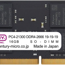 商品画像:NT用 PC4-21300 DDR4-2666 260pin SODIMM 1.2v 32GBKit(16GBx2) CB16GX2-SOD4U2666