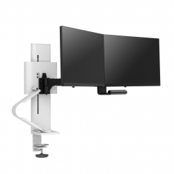 商品画像:TRACE Dual Monitor Mount、Bright White 45-631-216