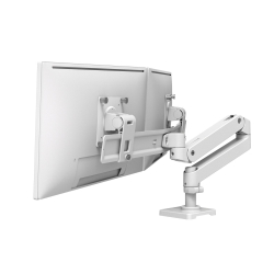 商品画像:LX PRO デスクマウント モニターアーム デュアル ダイレクト 横型 ホワイト 27インチ(8.5kg)まで対応 45-684-290