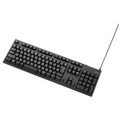 商品画像:メンブレン式キーボード/108キー/USB/Lサイズ/1000万回高耐久/ブラック TK-FCM062BK