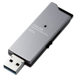 商品画像:USBメモリー/USB3.0対応/スライド式/高速/DAU/32GB/ブラック MF-DAU3032GBK