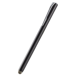 商品画像:スマートフォン・タブレット用タッチペン/磁気吸着/導電繊維タイプ/ブラック P-TPSTBBK