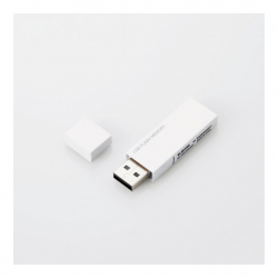 商品画像:USBメモリー/USB2.0対応/セキュリティ機能対応/16GB/ホワイト MF-MSU2B16GWH