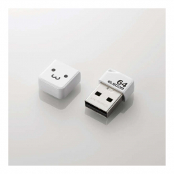 商品画像:USBメモリ/USB2.0/小型/キャップ付/64GB/ホワイト MF-SU2B64GWHF