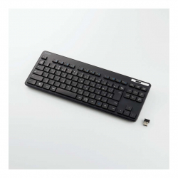 商品画像:無線キーボード/薄型/メンブレン式/抗菌/コンパクトサイズ/ブラック TK-FDM109TKBK