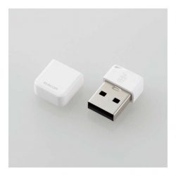 商品画像:USBメモリ/USB3.2(Gen1)対応/小型/キャップ付/誤消去防止機能ソフト対応/32GB/ホワイト MF-USB3032GWH