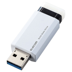 商品画像:外付けSSD/ノック式/USB3.2(Gen2)対応/250GB/ホワイト ESD-EPK0250GWH