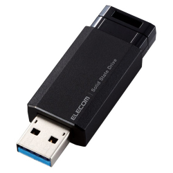 商品画像:外付けSSD/ノック式/USB3.2(Gen2)対応/500GB/ブラック ESD-EPK0500GBK