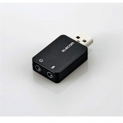 商品画像:USBオーディオ変換アダプタ/ブラック USB-AADC01BK