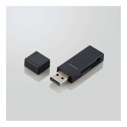 商品画像:カードリーダー/スティックタイプ/USB2.0対応/SD+microSD対応/ブラック MR-D205BK