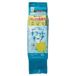 商品画像:クリーナー/ウェットティッシュ/詰替え用/除菌/汚れ落とし/フッ素コート/時短/60枚入り HA-WCKC60SP