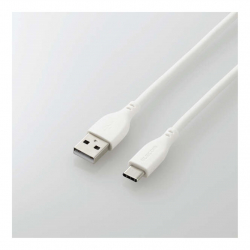商品画像:USB-A to USB Type-Cケーブル/なめらか/1.0m/ホワイト MPA-ACSS10WH