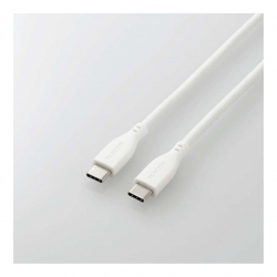 商品画像:USB Type-C to USB Type-Cケーブル/USB Power Delivery対応/なめらか/1.0m/ホワイト MPA-CCSS10WH