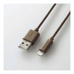 商品画像:USB-A to Lightningケーブル/インテリアカラー/1.0m/ダークブラウン MPA-UALI10DB