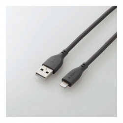 商品画像:USB-A to Lightningケーブル/なめらか/1.0m/グレー MPA-UALSS10GY
