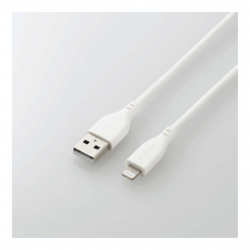 商品画像:USB-A to Lightningケーブル/なめらか/1.0m/ホワイト MPA-UALSS10WH