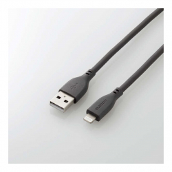 商品画像:USB-A to Lightningケーブル/なめらか/2.0m/グレー MPA-UALSS20GY
