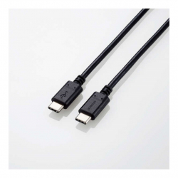 商品画像:USB2.0ケーブル/C-Cタイプ/認証品/USB Power Delivery対応/5A出力/100W/コンパクトコネクタ/2.0m/ブラック U2C-CC5PC20NBK