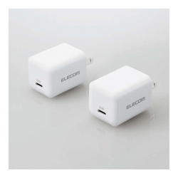 商品画像:AC充電器/USB充電器/USB Power Delivery準拠/20W/USB-C1ポート/固定プラグ/2個セット/ホワイト MPA-ACCP27WH