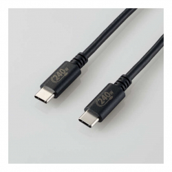 商品画像:USB2.0ケーブル/C-Cタイプ/認証品/USB Power Delivery対応/240W/1.0m/ブラック U2C-CCPE10NBK