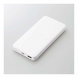 商品画像:リン酸鉄モバイルバッテリー/12000mAh/USB Power Delivery/20W出力/USB-A出力1ポート/USB-C入出力1ポート/ホワイト DE-C39-12000WH