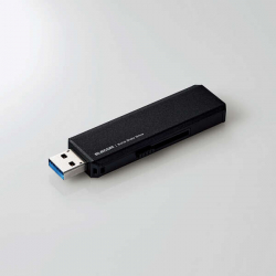 商品画像:外付けSSD/USB3.2(Gen1)対応/スライド式/Type-C&Type-A両対応/250GB/ブラック ESD-EWA0250GBK