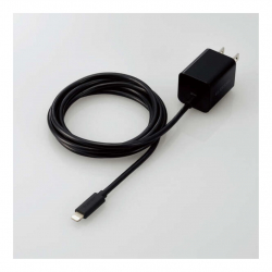 商品画像:LightningAC充電器/USB Power Delivery対応/20W/Lightningケーブル一体型/スイングプラグ/1.5m/ブラック MPA-ACLP05BK