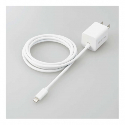商品画像:LightningAC充電器/USB Power Delivery対応/20W/Lightningケーブル一体型/スイングプラグ/1.5m/ホワイト MPA-ACLP05WH