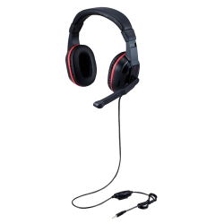 商品画像:ゲーム向けヘッドセット/4極/両耳オーバーヘッド/アナログミキサー付/PS4/PS5/Switch対応/ブラック HS-GM04MSTBK