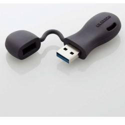 商品画像:USBメモリー/USB3.2(Gen1)対応/一体型キャップ式/子ども用/32GB/ブラック MF-JRU3032GBK