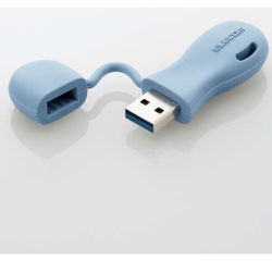 商品画像:USBメモリー/USB3.2(Gen1)対応/一体型キャップ式/子ども用/32GB/ブルー MF-JRU3032GBU