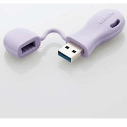商品画像:USBメモリー/USB3.2(Gen1)対応/一体型キャップ式/子ども用/32GB/パープル MF-JRU3032GPU