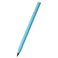 商品画像:タッチペン/スタイラス/鉛筆型/三角軸/充電式/iPad専用/パームリジェクション対応/傾き検知対応/磁気吸着/USB-C充電/ブルー P-TPACAPEN02BU