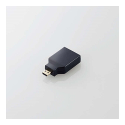 商品画像:HDMI変換アダプター/AF-DM(micro)/スリムタイプ/ブラック AD-HDADS3BK